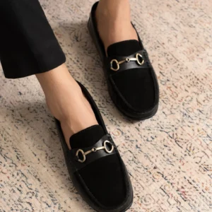 bayard mens suede leather moccasin black top view julke (1)