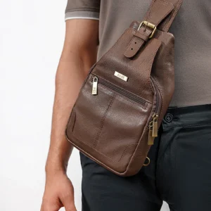 carlow leather crossbody travel bag dark brown three quarter view julke