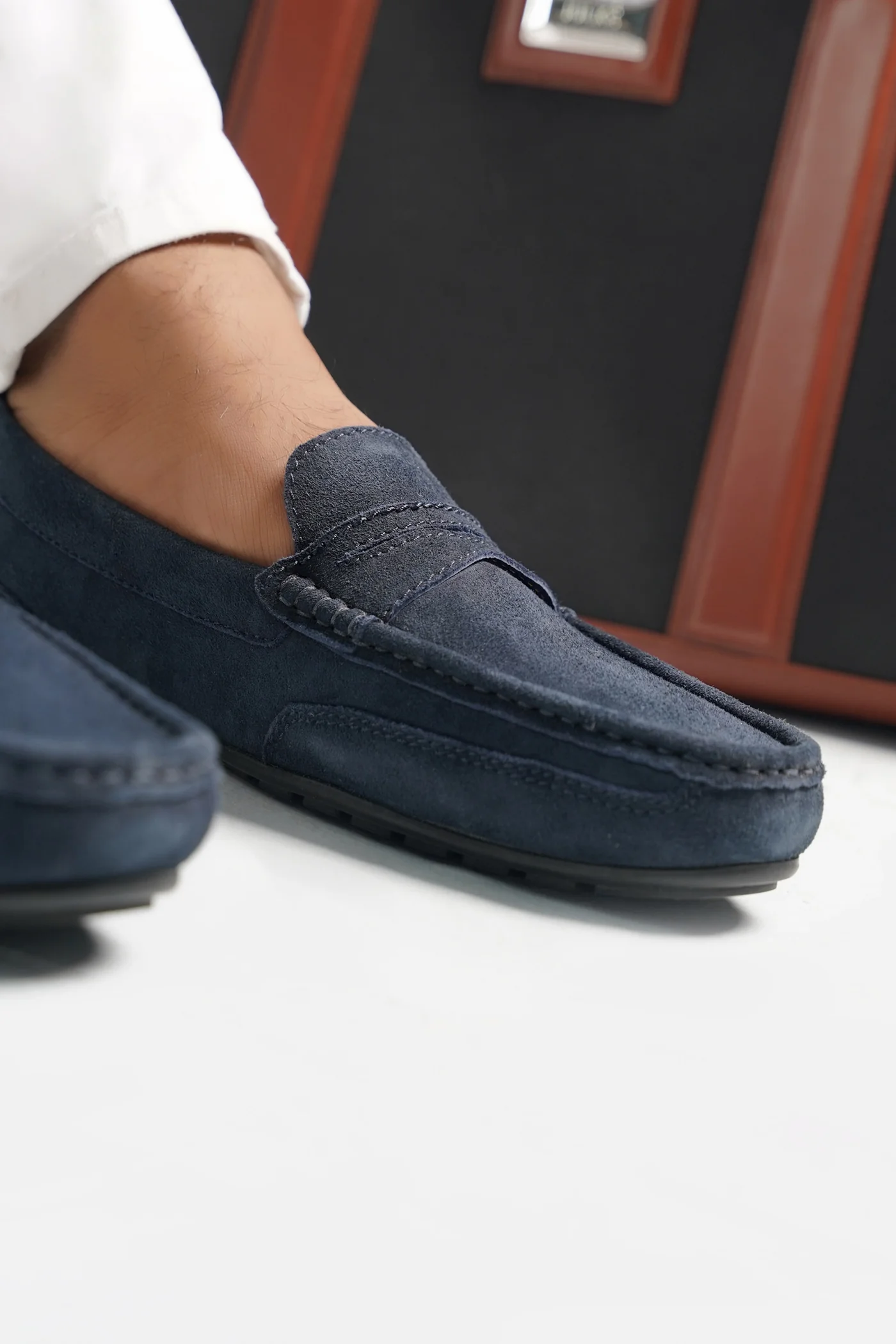edwin men moccassin shoes blue sideview julke edwin men moccassin shoes blue sideview julke