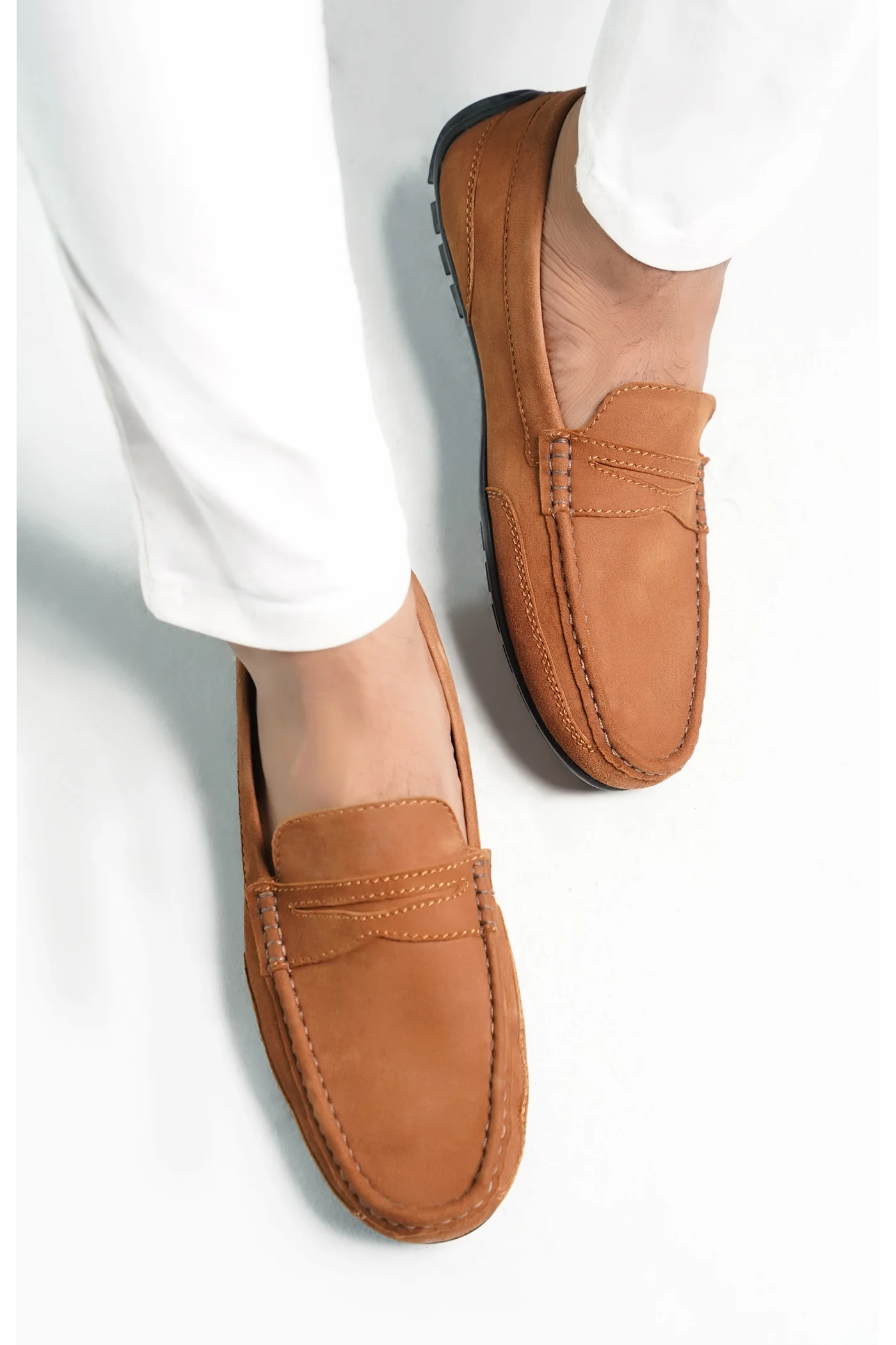 edwin men moccassin shoes light brown topview julke edwin men moccassin shoes light brown topview julke