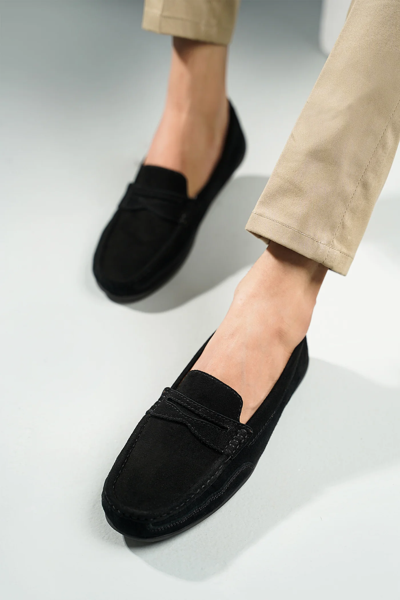 edwin men leather moccasins black front view julke edwin men leather moccasins black front view julke