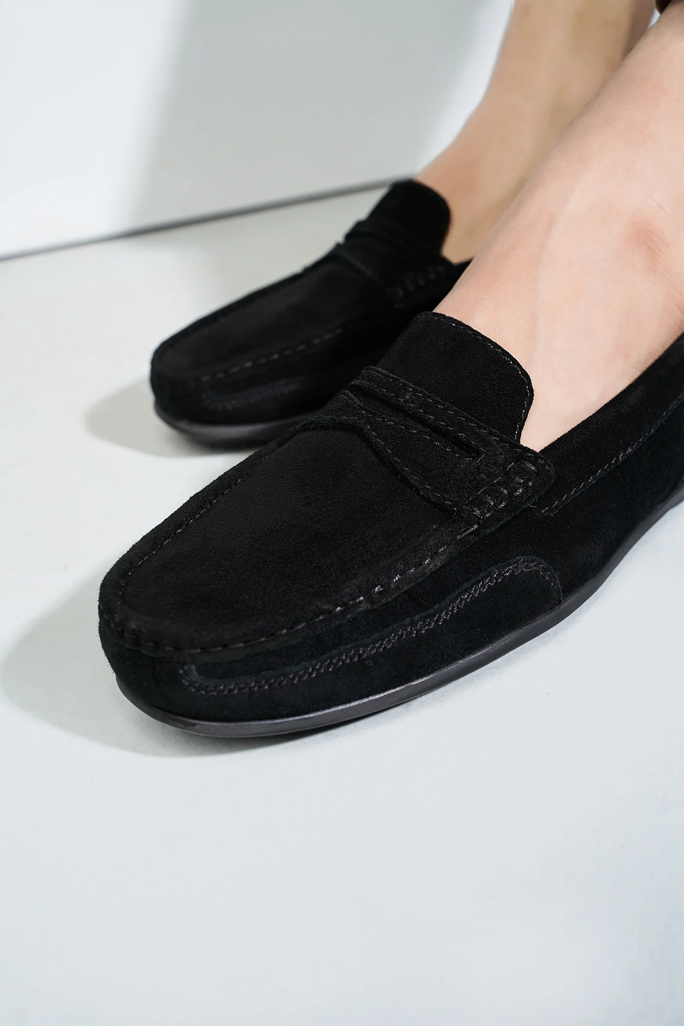 edwin men leather moccasins black zoom view julke edwin men leather moccasins black zoom view julke