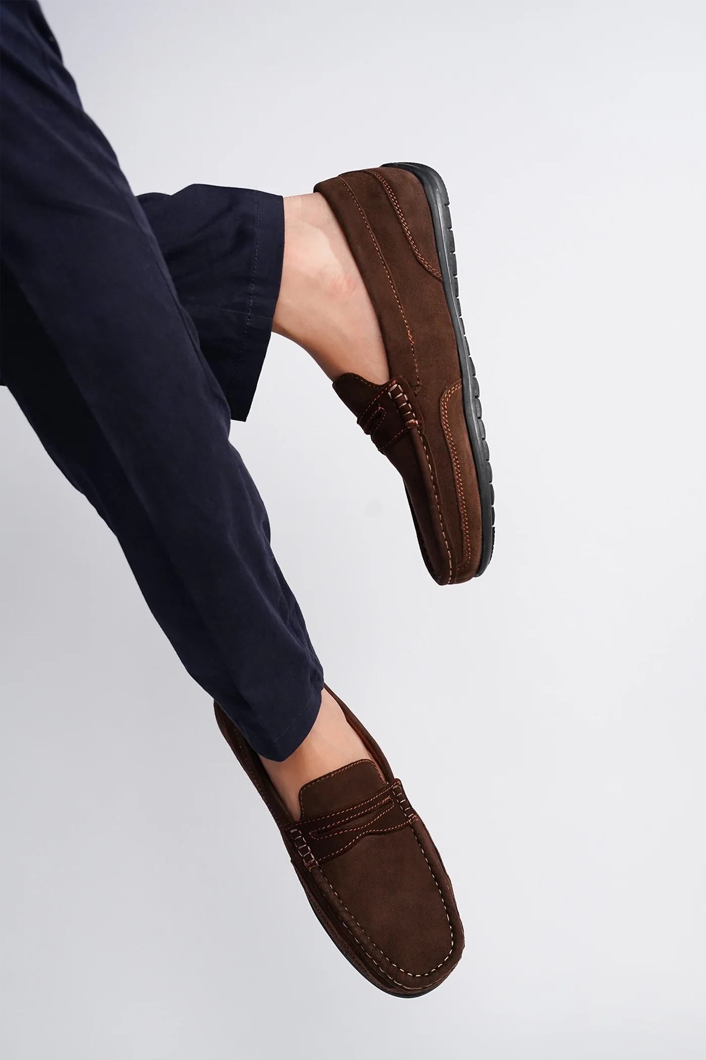 edwin men leather moccasins dark brown side view julke edwin men leather moccasins dark brown side view julke