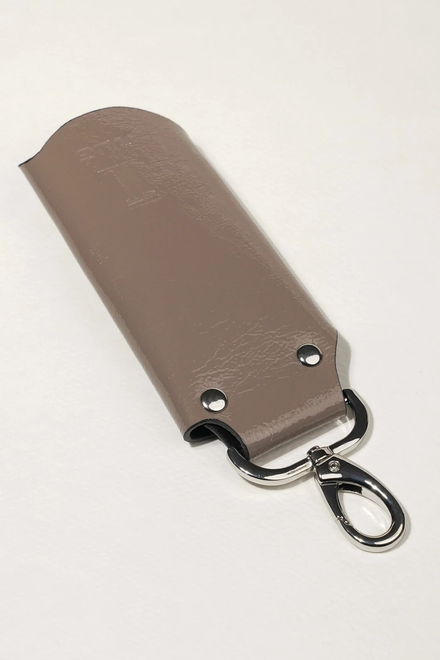 kells leather key ring set ash grey glossy silver metal hook back view julke kells leather key ring set ash grey glossy silver metal hook back view julke
