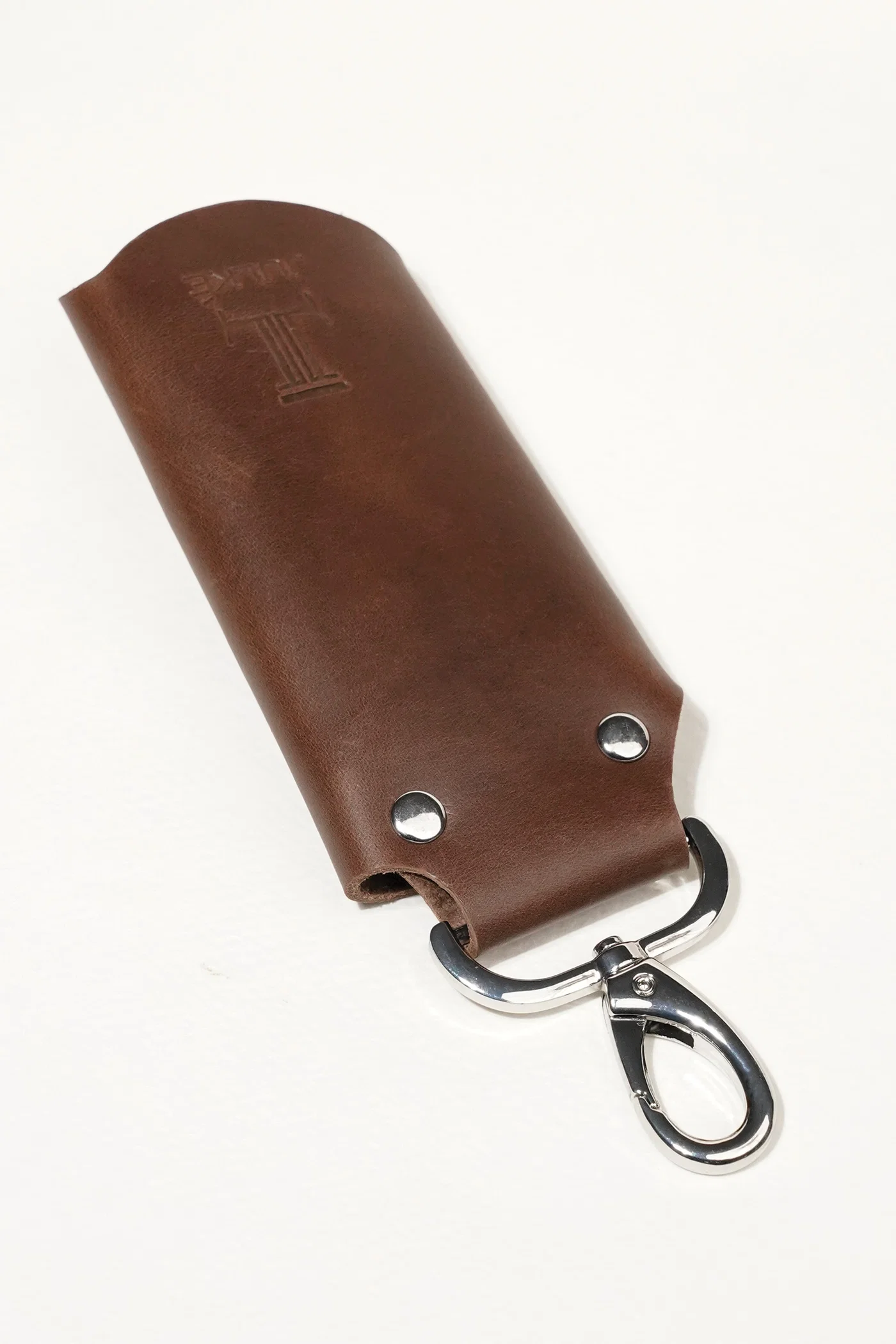 keyes leather key ring set dark brown silver metal hook back view julke keyes leather key ring set dark brown silver metal hook back view julke