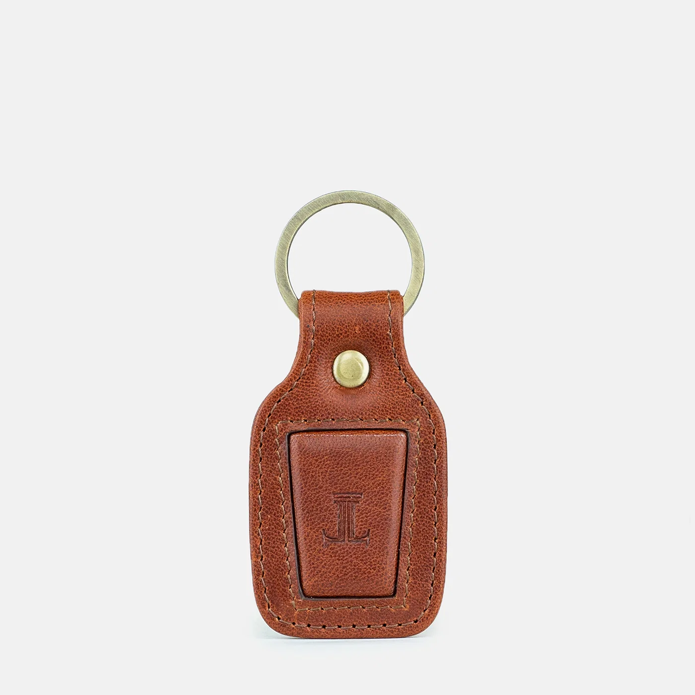 leatherkeychain browncolor frontview julke leatherkeychain browncolor frontview julke