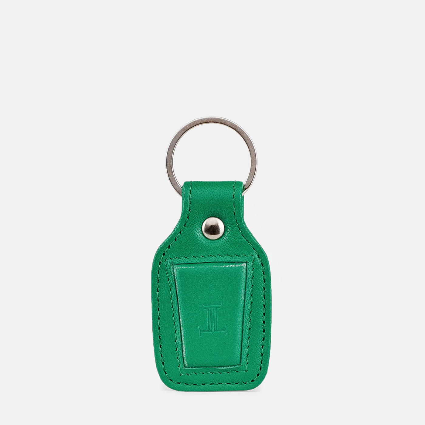 leatherkeychain greencolor frontview julke leatherkeychain greencolor frontview julke