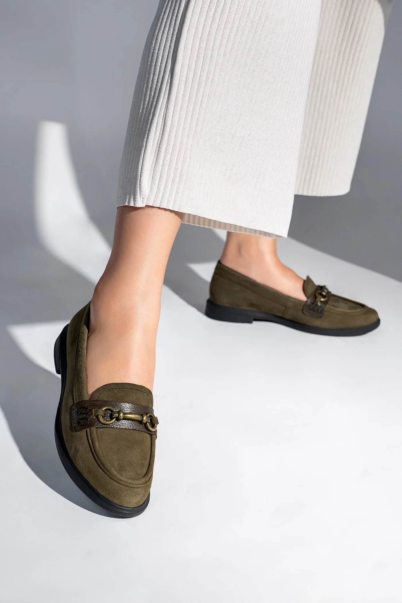 olga women suede leather loafers moroccan olive block heel side view julke olga women suede leather loafers moroccan olive block heel side view julke