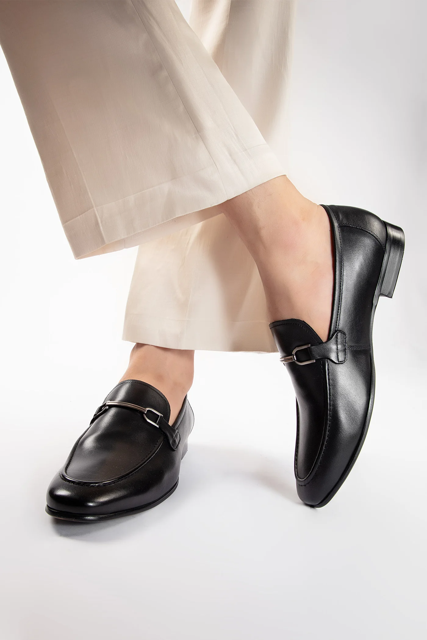 pierre mens leather shoe slip on round toe black rubber leather sole metal horsebit buckle side view julke pierre mens leather shoe slip on round toe black rubber leather sole metal horsebit buckle side view julke