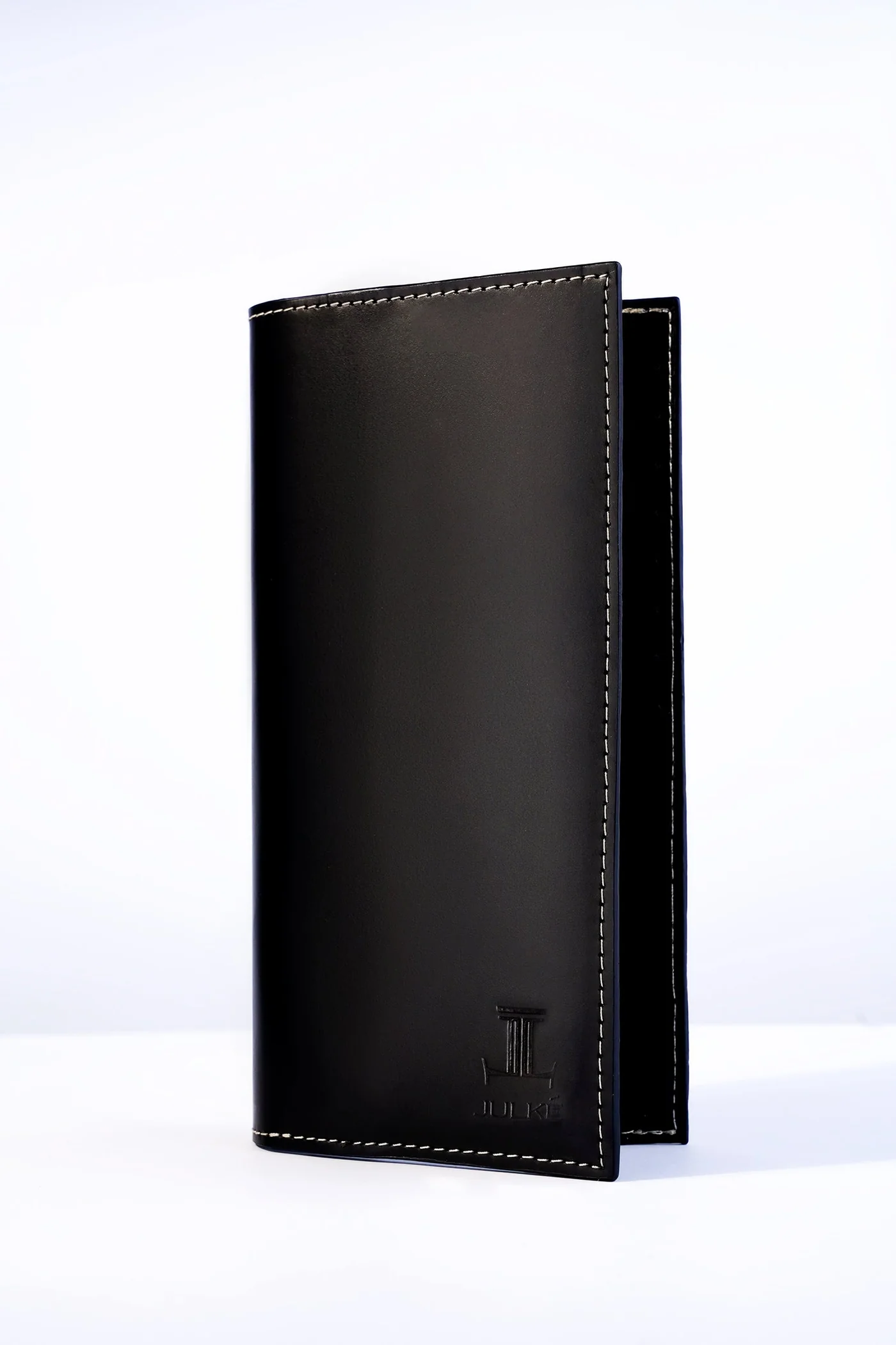 prescott mens leather wallet long black front view julke prescott mens leather wallet long black front view julke