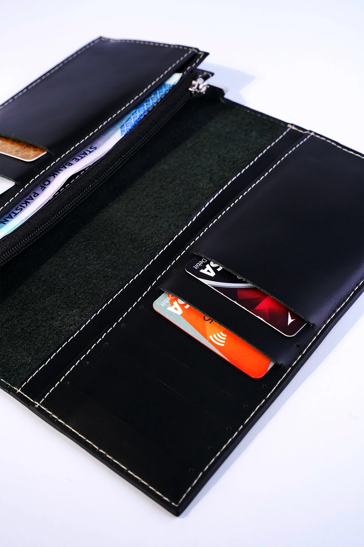 prescott mens leather wallet long black inside view julke prescott mens leather wallet long black inside view julke