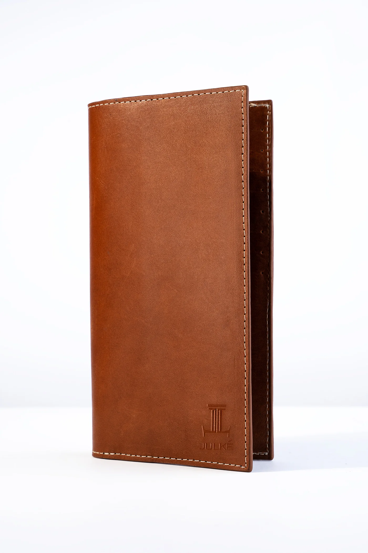 prescott mens leather wallet long tan front view julke prescott mens leather wallet long tan front view julke