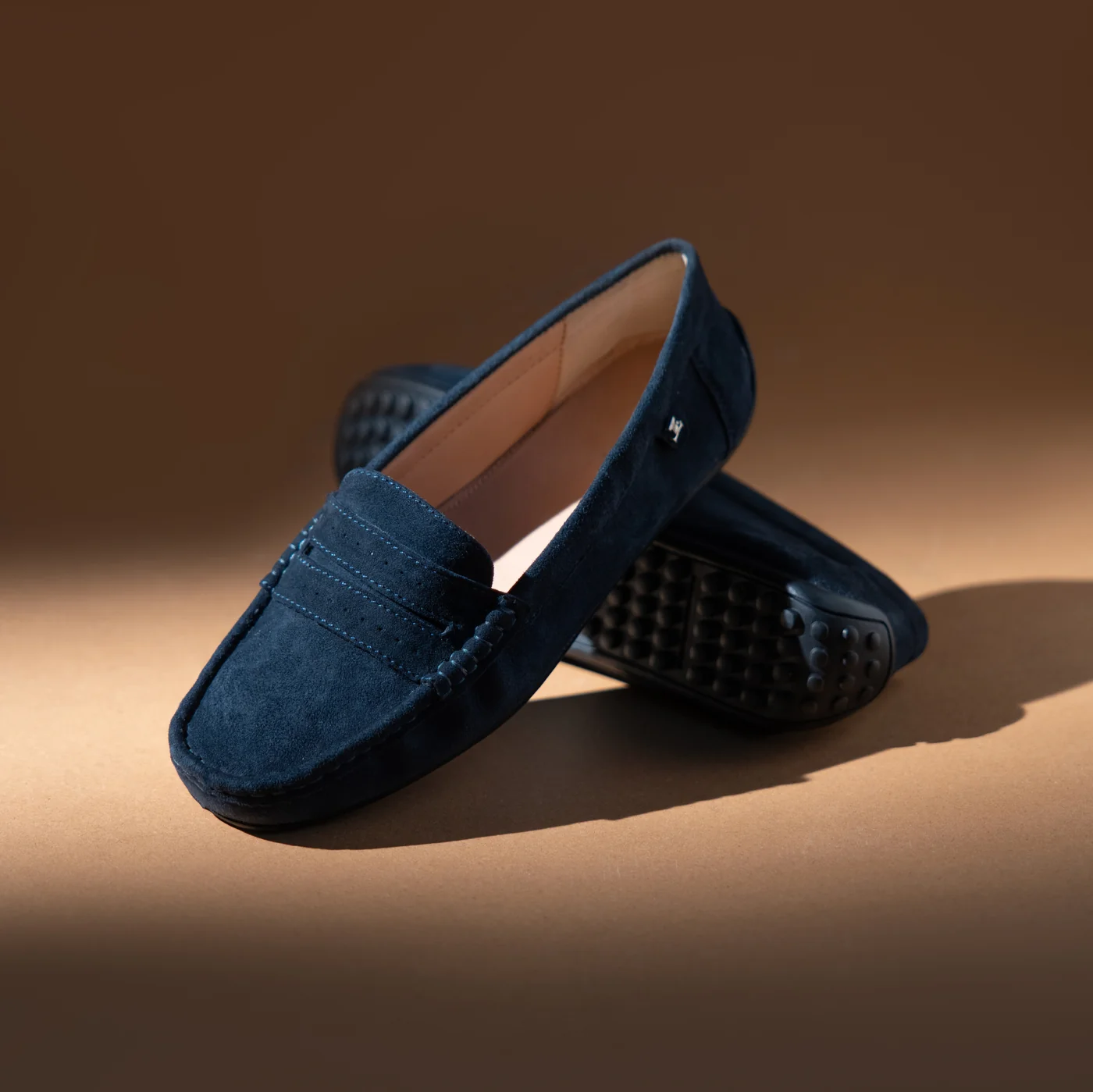 tabby women winter suede leather moccasins royal navy bottom view julke tabby women winter suede leather moccasins royal navy bottom view julke
