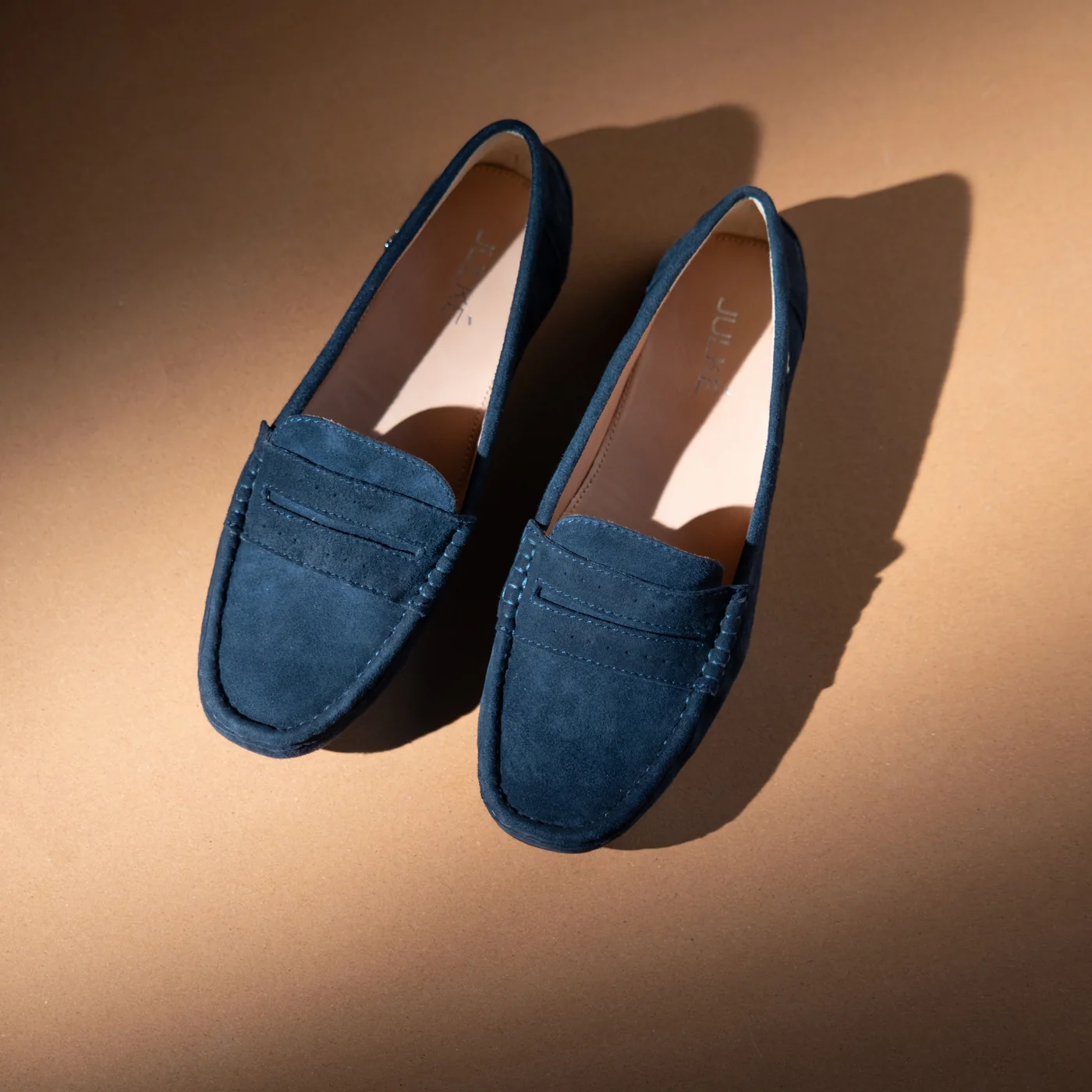 tabby women winter suede leather moccasins royal navy inside top view julke tabby women winter suede leather moccasins royal navy inside top view julke