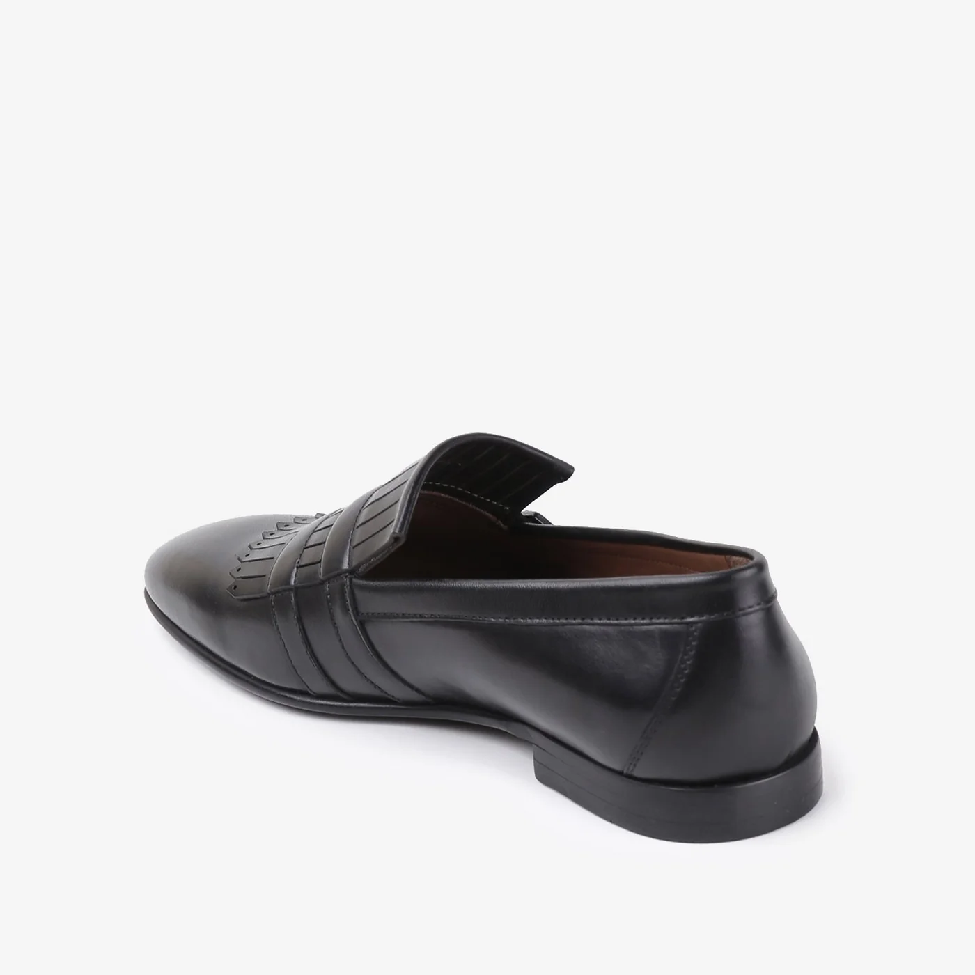valiant mens leather shoes black double monk strap laser cut fringe backside view julke valiant mens leather shoes black double monk strap laser cut fringe backside view julke
